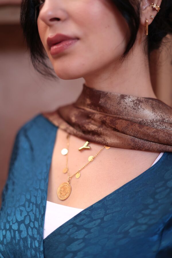 Shimmery Turkish Pashmina Shawl-Coffee