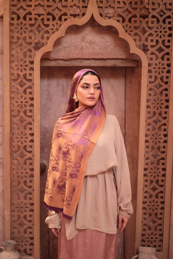 Shimmery Turkish Pashmina Shawl-Plum
