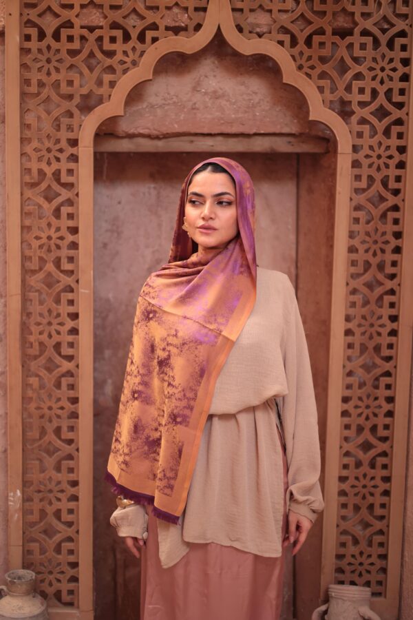 Shimmery Turkish Pashmina Shawl-Plum