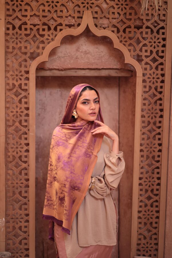 Shimmery Turkish Pashmina Shawl-Plum