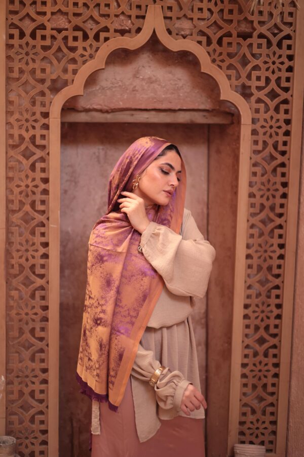 Shimmery Turkish Pashmina Shawl-Plum