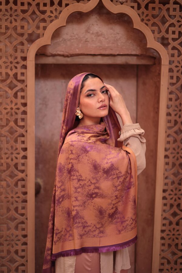 Shimmery Turkish Pashmina Shawl-Plum