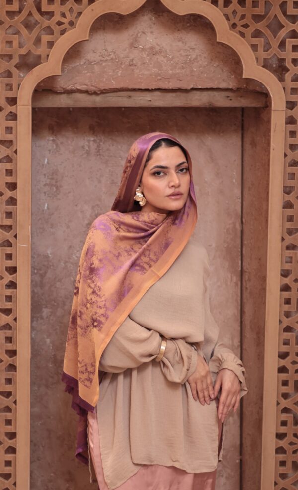Shimmery Turkish Pashmina Shawl-Plum