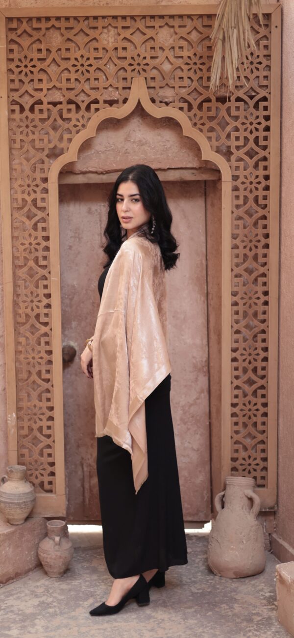 Shimmery Turkish Pashmina Shawl-Champagne