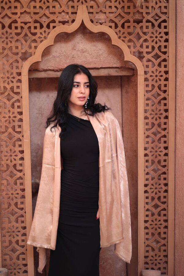 Shimmery Turkish Pashmina Shawl-Champagne