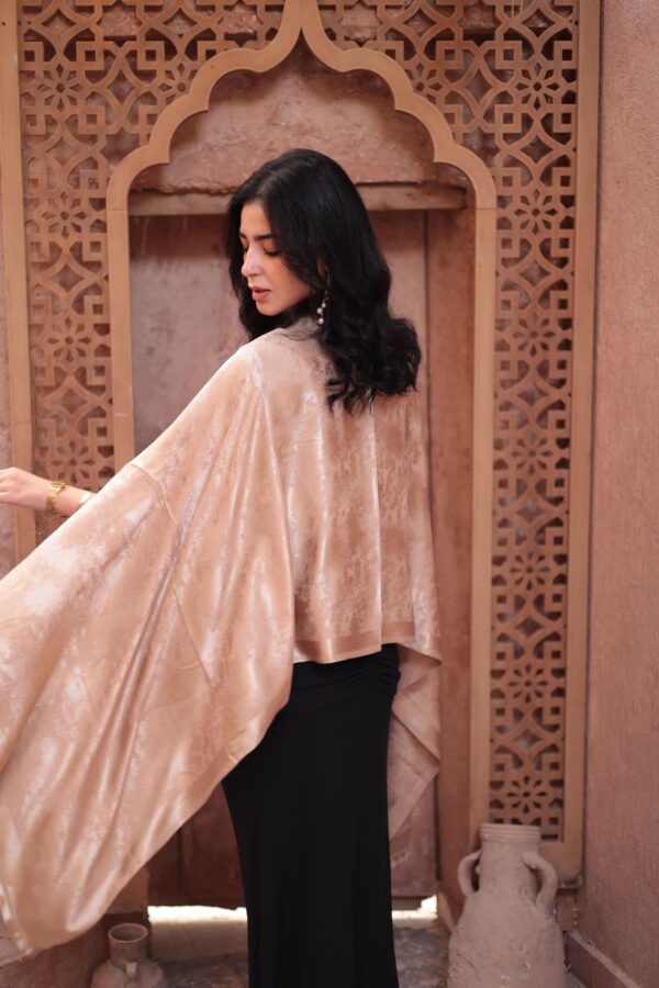 Shimmery Turkish Pashmina Shawl-Champagne