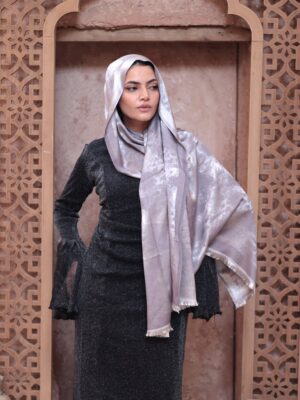 Shimmery Turkish Pashmina Shawl-Gray