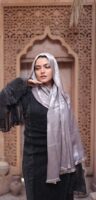 Shimmery Turkish Pashmina Shawl-Gray
