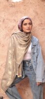 Shimmery Turkish Pashmina Shawl-Gold