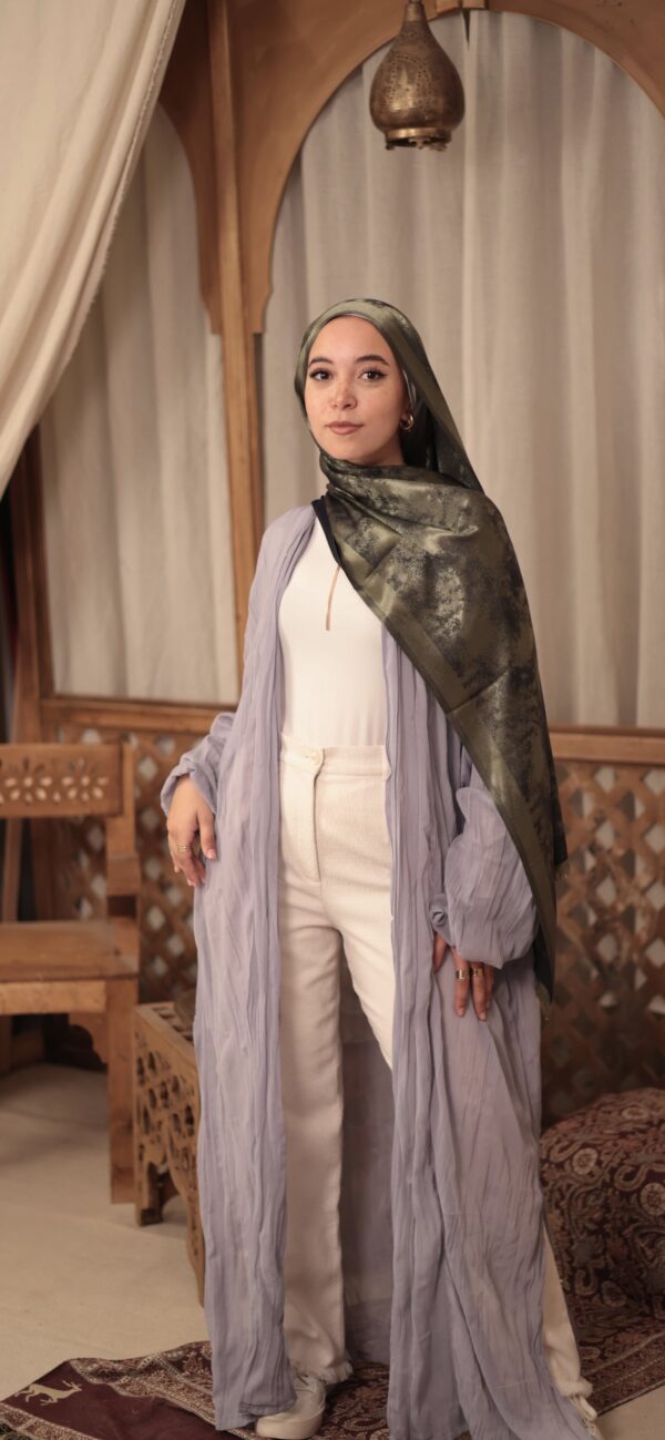 Shimmery Turkish Pashmina Shawl-Army