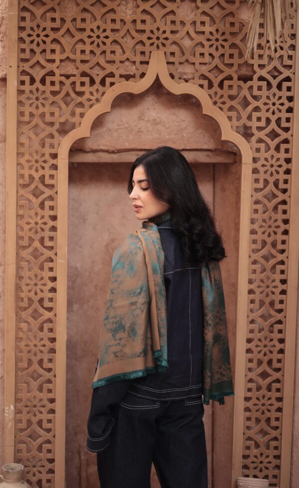 Shimmery Turkish Pashmina Shawl-Peacock