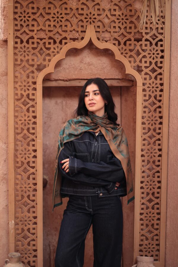 Shimmery Turkish Pashmina Shawl-Peacock