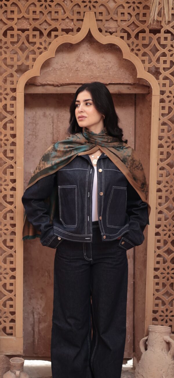 Shimmery Turkish Pashmina Shawl-Peacock