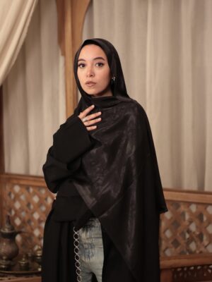 Shimmery Turkish Pashmina Shawl-Black
