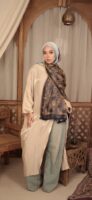 Shimmery Turkish Pashmina Shawl-Navy/Gold