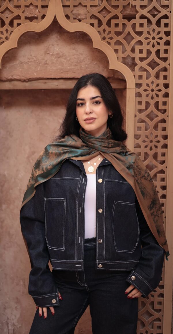 Shimmery Turkish Pashmina Shawl-Peacock