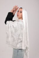 Shimmery Turkish Pashmina Shawl-Off White