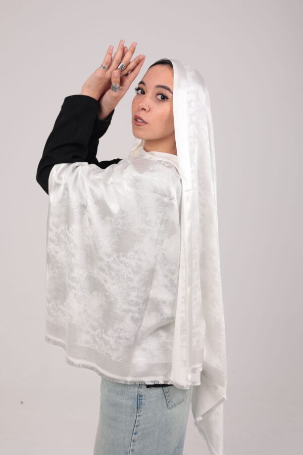 Shimmery Turkish Pashmina Shawl-Off White