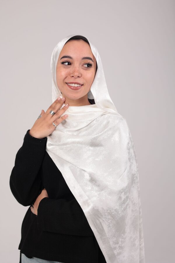 Shimmery Turkish Pashmina Shawl-Off White