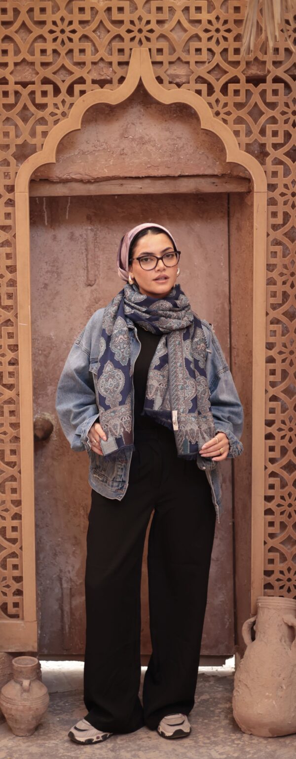 Bohemian Turkish Shawl-Navy