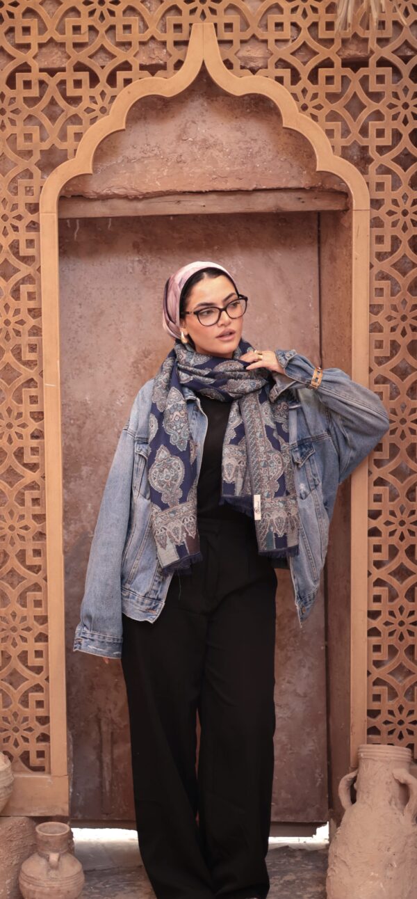 Bohemian Turkish Shawl-Navy