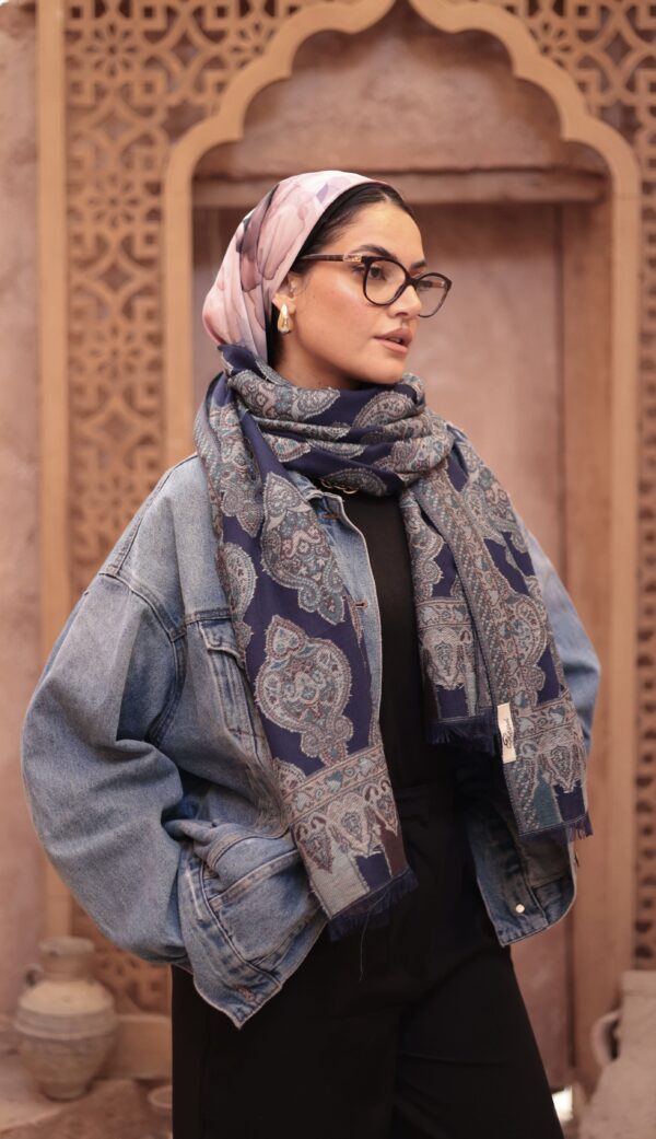 Bohemian Turkish Shawl-Navy