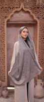 Arabesque Turkish Pashmina Shawl-Gray