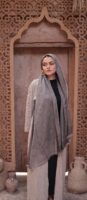 Arabesque Turkish Pashmina Shawl-Gray