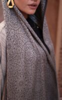 Arabesque Turkish Pashmina Shawl-Gray