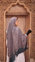 Arabesque Turkish Pashmina Shawl-Emerald