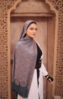 Arabesque Turkish Pashmina Shawl-Emerald
