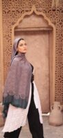 Arabesque Turkish Pashmina Shawl-Emerald