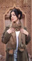 Arabesque Turkish Pashmina Shawl-Army