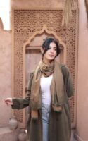 Arabesque Turkish Pashmina Shawl-Army