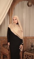 Arabesque Turkish Pashmina Shawl-Beige