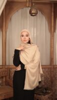 Arabesque Turkish Pashmina Shawl-Beige