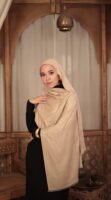 Arabesque Turkish Pashmina Shawl-Beige