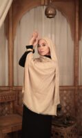 Arabesque Turkish Pashmina Shawl-Beige