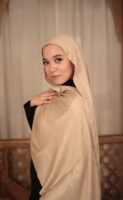 Arabesque Turkish Pashmina Shawl-Beige