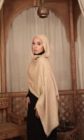 Arabesque Turkish Pashmina Shawl-Beige