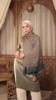 Arabesque Turkish Pashmina Shawl-Peacock
