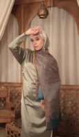 Arabesque Turkish Pashmina Shawl-Peacock