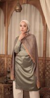 Arabesque Turkish Pashmina Shawl-Peacock
