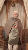 Arabesque Turkish Pashmina Shawl-Peacock