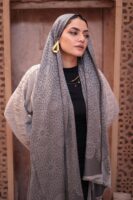 Arabesque Turkish Pashmina Shawl-Gray