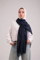 Turkish Shash shawl-Navy