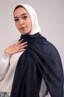 Turkish Shash shawl-Navy