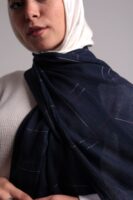 Turkish Shash shawl-Navy