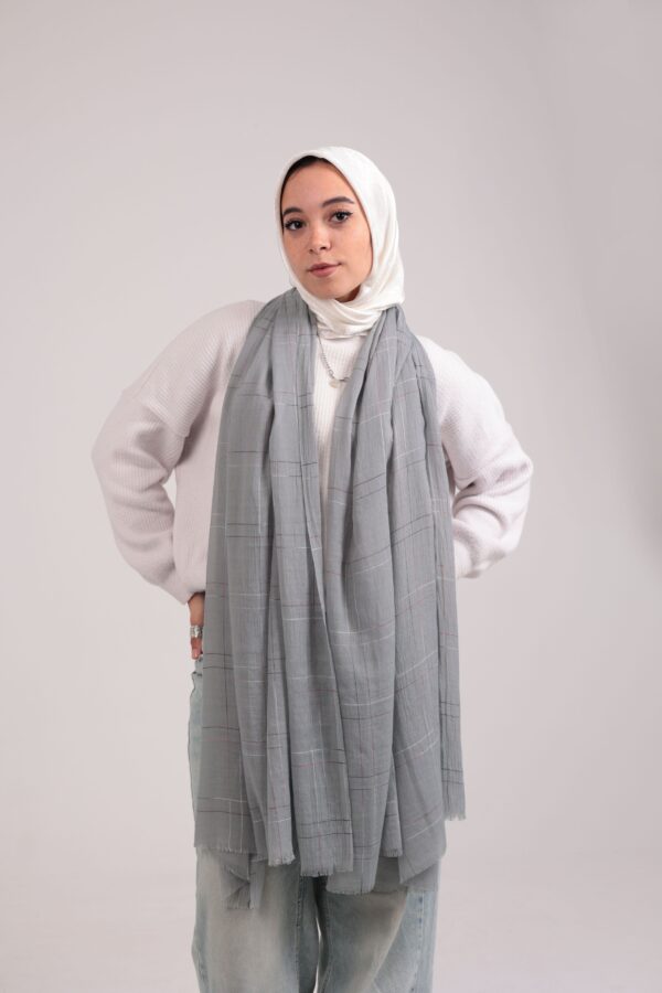 Turkish Shash shawl-Light Gray