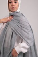 Turkish Shash shawl-Light Gray